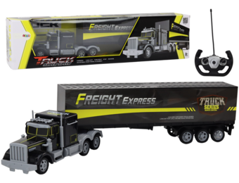 Bestuurbare vrachtwagen - geel - 60 x 13 x 9.5 cm