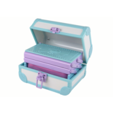 Make up koffer kind - blauw - 19.5x13x13 cm - incl accessoires