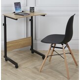 Laptoptafel - metaal en MDF - 43 x 39 x 83 cm - hoogteverstelbaar