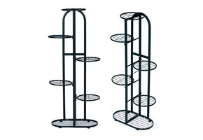 Plantenstandaard - zwart metaal - 106 x 47 x 23,5 cm - 6 platformen