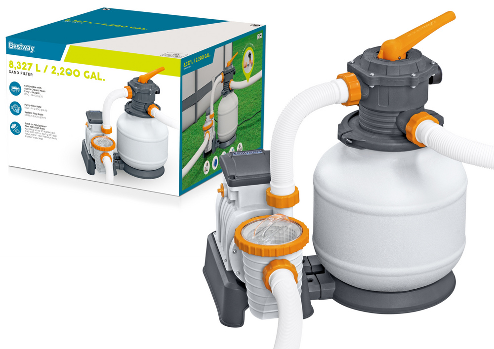 Zandfilterpomp - 8327 L/h - 280W - 6 werkingsmodi