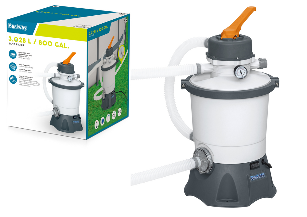 Zandfilterpomp - 8327 L/h - 6-standenklep - tabletdispenser