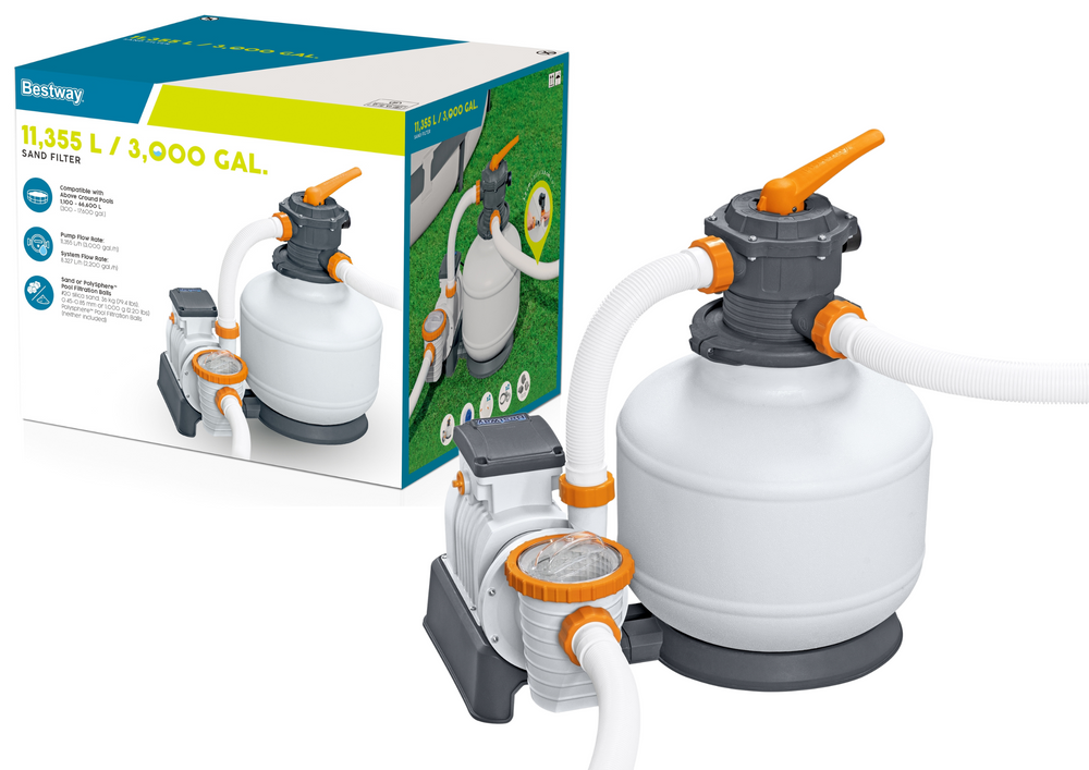 Zandfilterpomp - 11355 L/h - 500W - ingebouwde klok