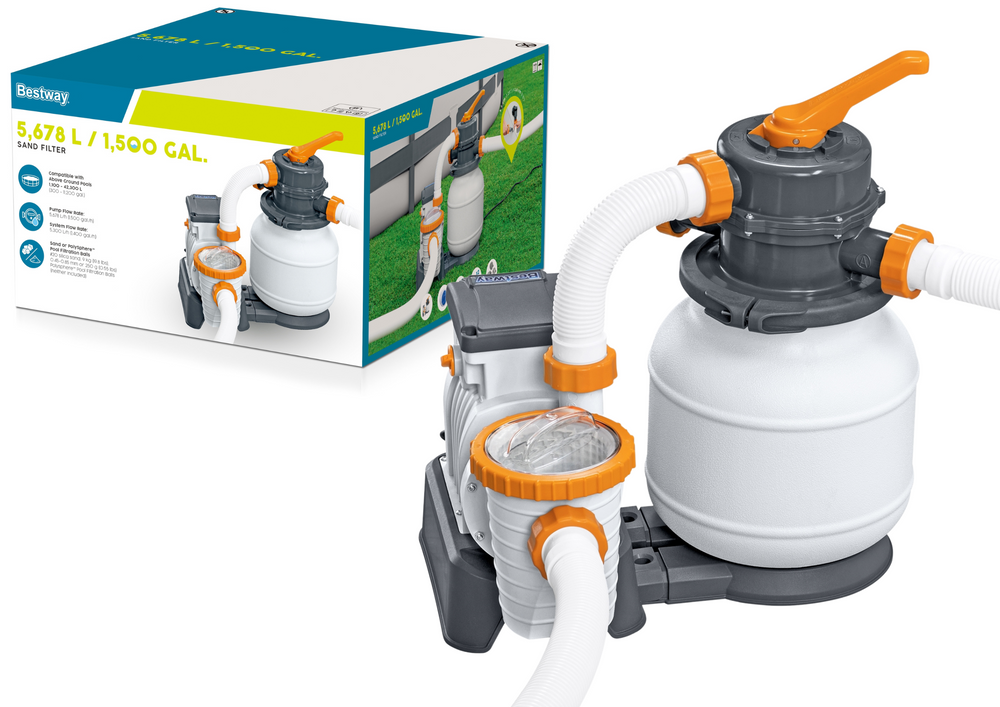 Zandfilterpomp - 5678 L/u - 6 bedrijfsmodi - chemische dispenser