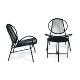 Tuinset - metaal - technorattan - 2 stoelen en tafel