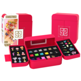 Kindersieraden set - roze doos - diverse kralen - 3 kleuren koorden