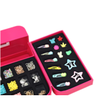 Kindersieraden set - roze doos - diverse kralen - 3 kleuren koorden