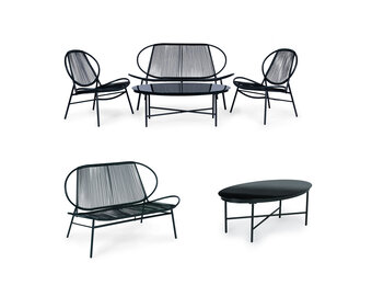 Rotan tuinset - 4-delig - metaal - technorattan