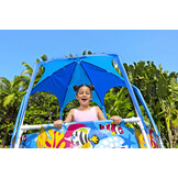 Tuin zwembad - 183x51 cm - onderwaterwereld thema - incl. zonneklep