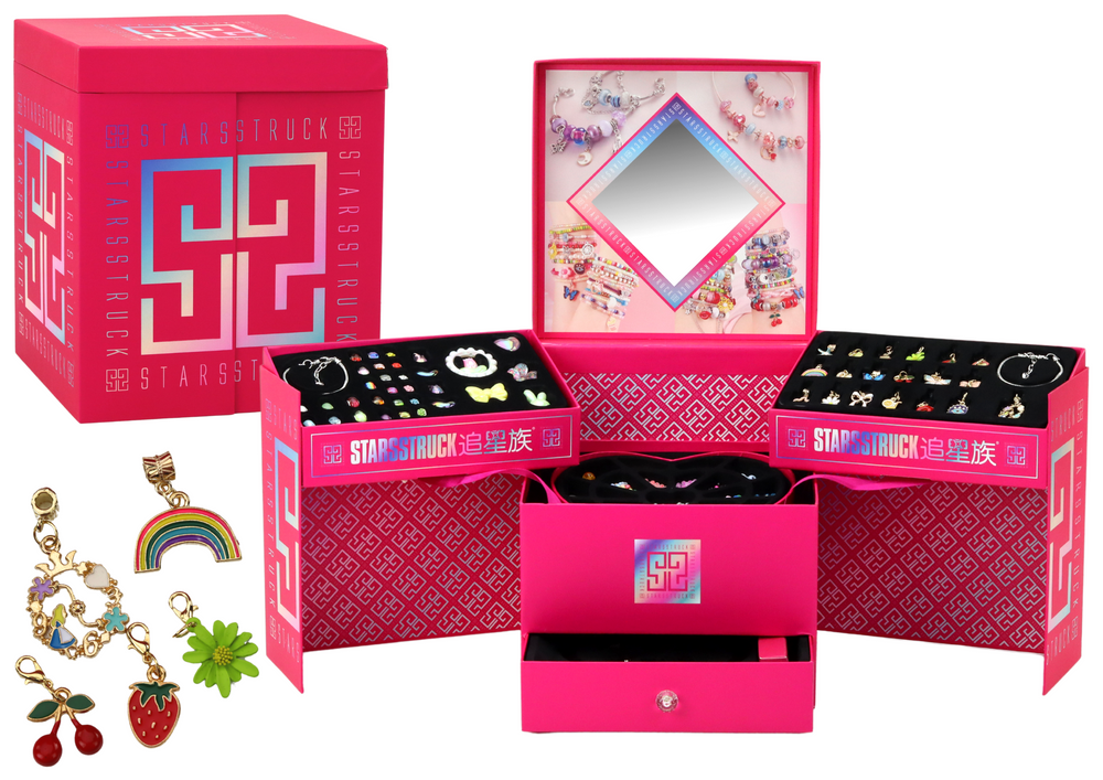 Kindersieraden set - 1267 elementen - roze doos - CE-gecertificeerd