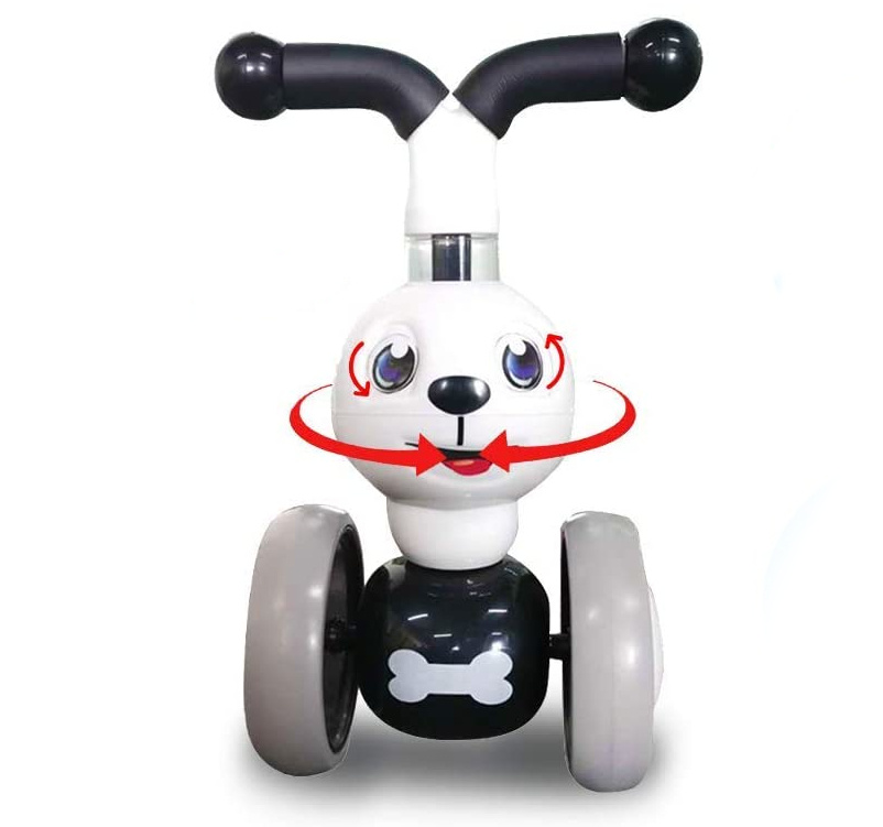 Loopfiets - witte hond - 10-36 maanden - koolstofstaal