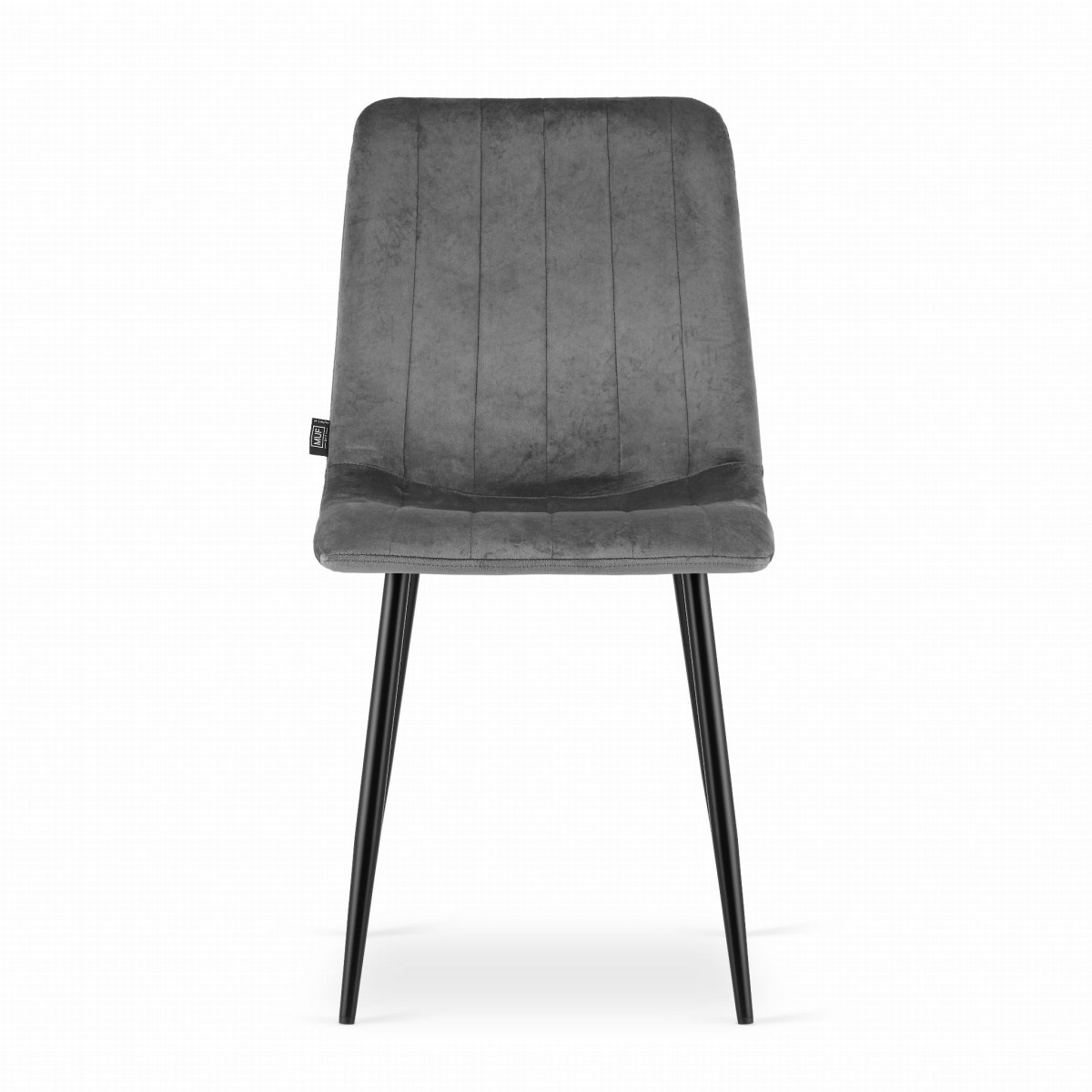Velvet eetkamerstoel - grijs - 90x43x51 cm - max. belasting 120 kg