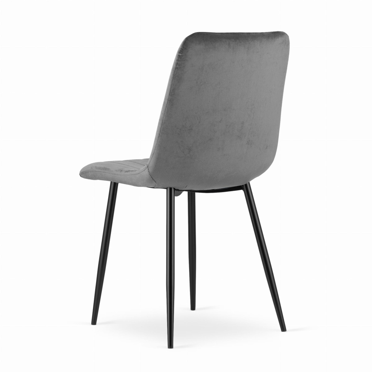 Velvet eetkamerstoel - grijs - 90x43x51 cm - max. belasting 120 kg