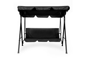Schommelbank - 3-persoons - staalconstructie - verstelbare luifel