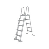 Zwembadtrap - 4 treden - metaal en plastic - 132 cm hoog