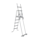Zwembadtrap - 4 treden - metaal en plastic - 132 cm hoog