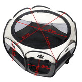 Hondenbox - opvouwbaar - verendraad en gaas - 67x74x46 cm