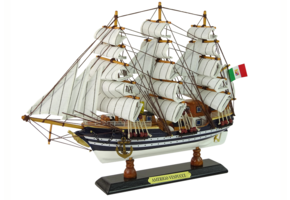 Houten modelbouw schepen - Amerigo Vespucci - 35 x 26 x 9 cm - CE-gecertificeerd