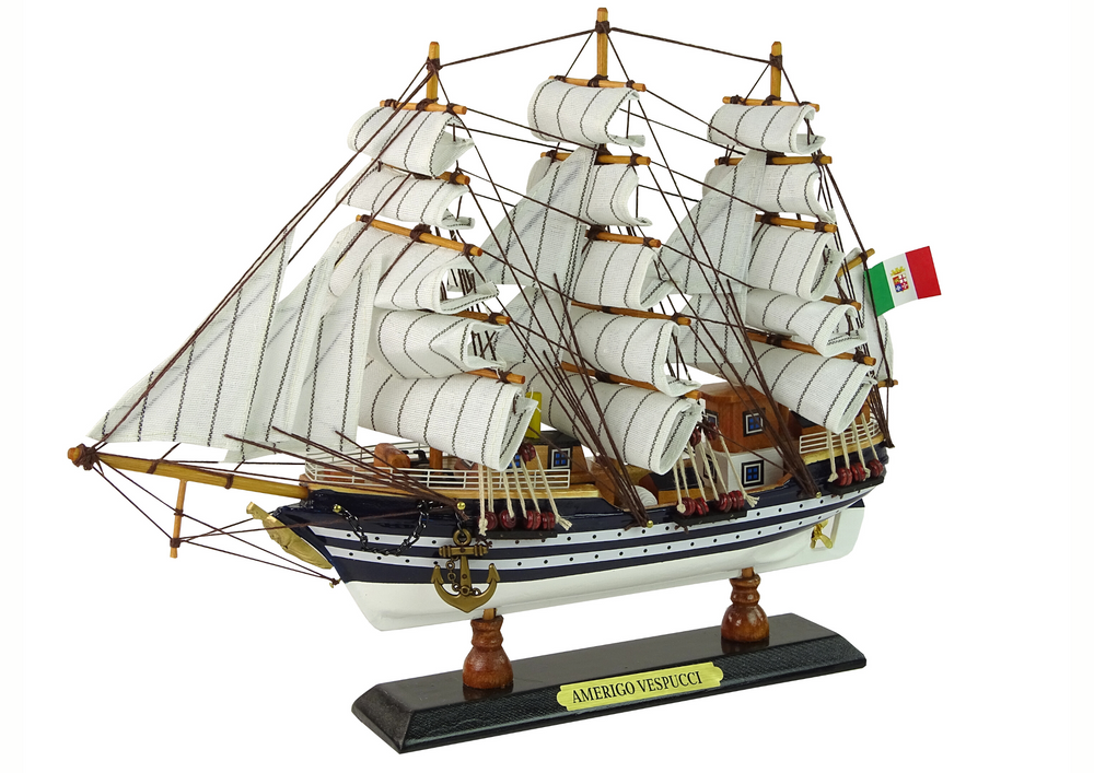 Houten modelbouw schepen - Amerigo Vespucci - 35 x 26 x 9 cm - CE-gecertificeerd