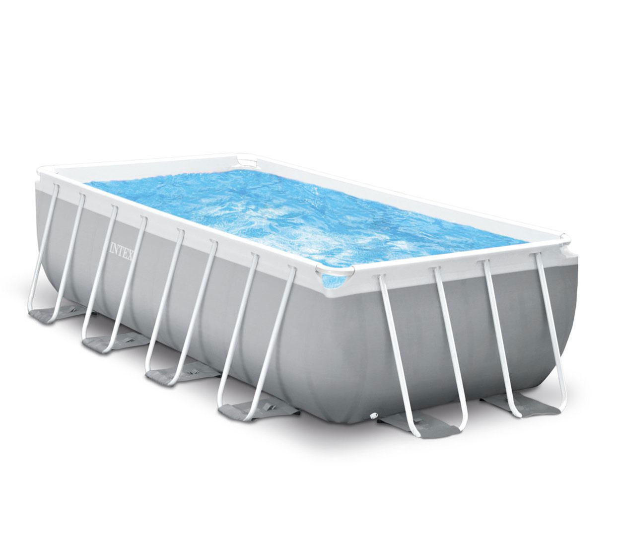 Familiezwembad - 400x200 cm - drielaags PVC - inclusief pomp en ladder