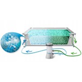 Familiezwembad - 400x200 cm - drielaags PVC - inclusief pomp en ladder