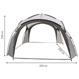 Partytent - 350x350x230 cm - weerbestendig - lichte structuur