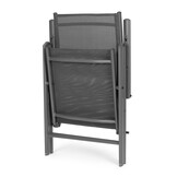 Tuinstoelen - set van 2 - verstelbare rugleuning - max. belasting 100 kg