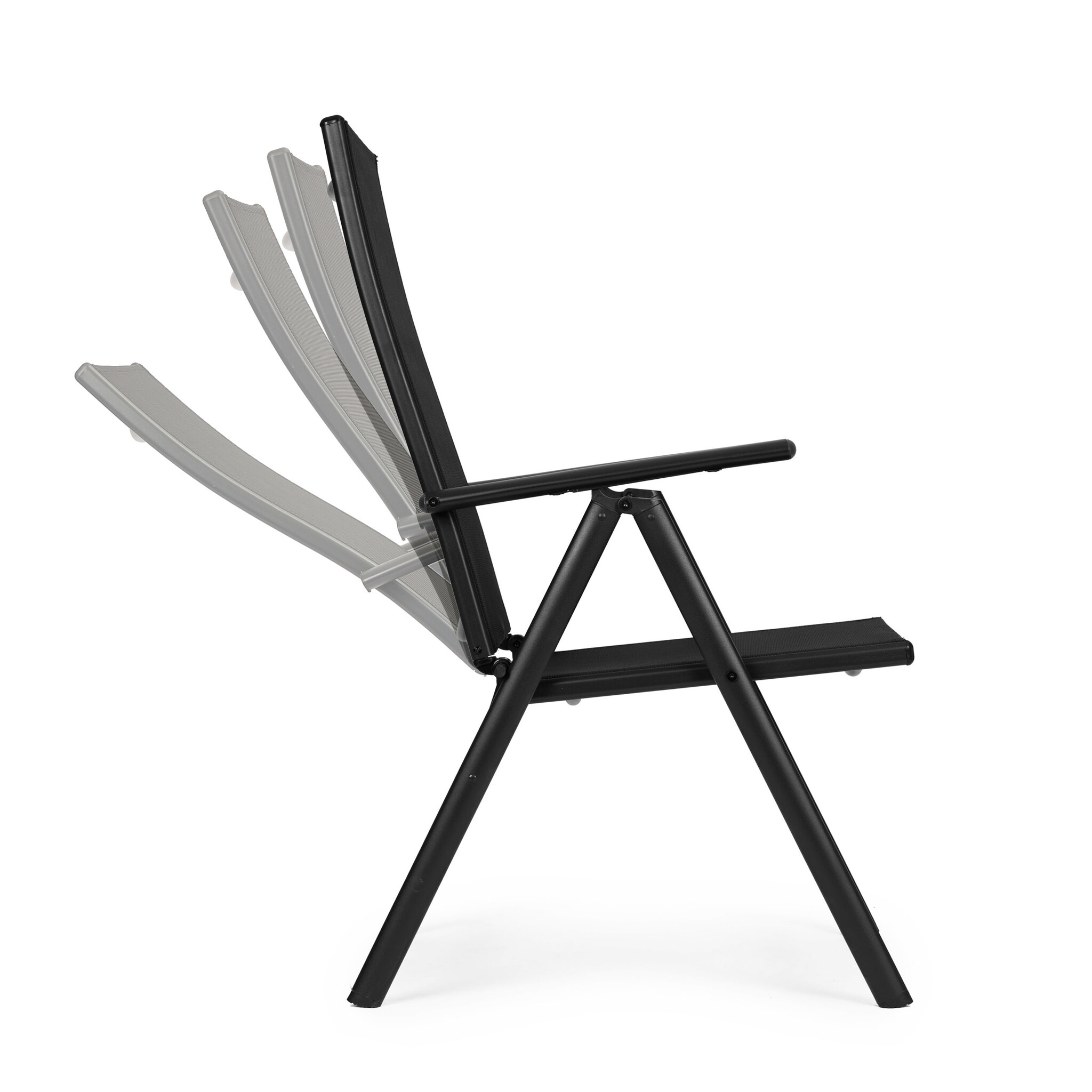 Tuinstoelen - set van 2 - verstelbare rugleuning - inklapbaar - weerbestendig