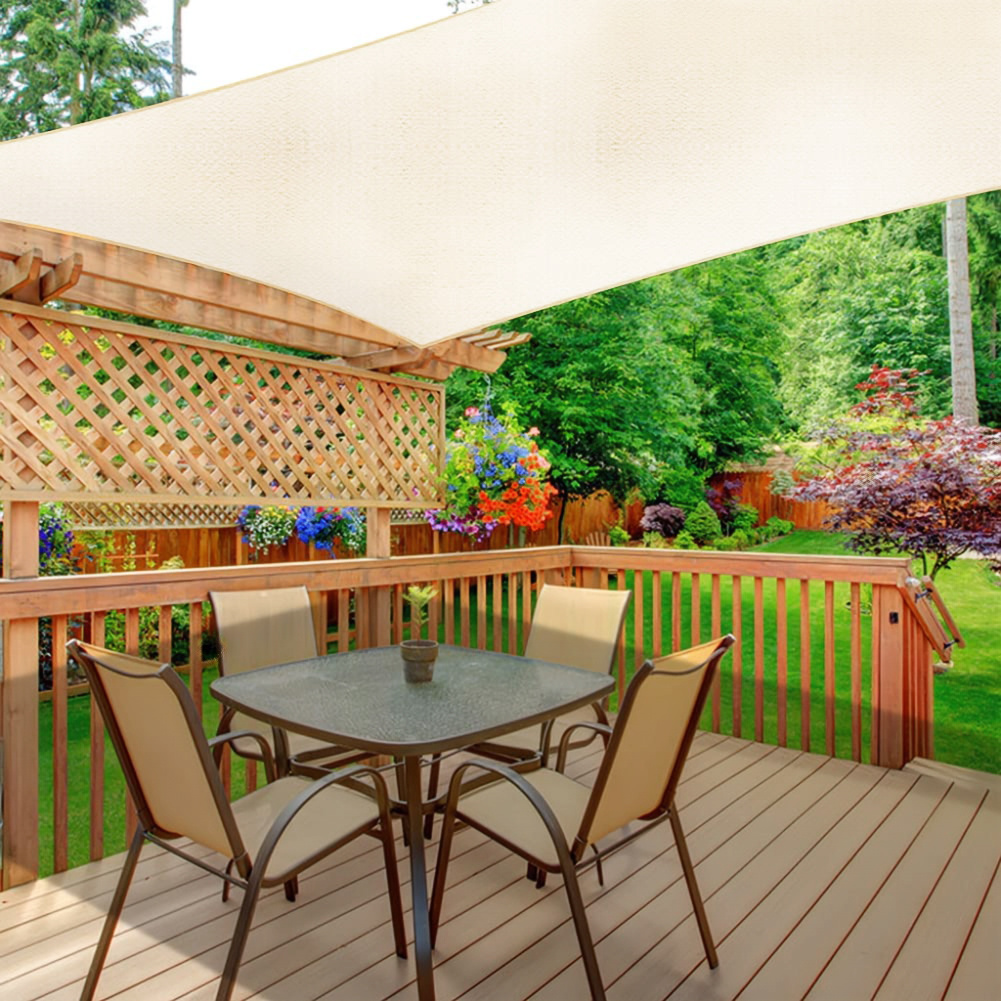 Schaduwdoek waterdicht - beige - 3x3 m - UV-bestendig