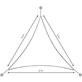 Waterdicht zonnescherm - 5x5x5m - UV-bescherming - polyester