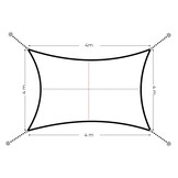 Schaduwdoek waterdicht - 4x4 m - polyester - UV-bescherming