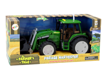 Tractor speelgoed - groen - 37x18x17.5 cm - verstelbare bak