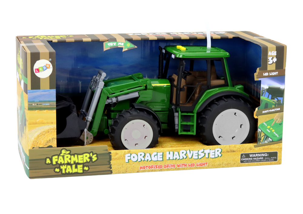 Tractor speelgoed - groen - 37x18x17.5 cm - verstelbare bak