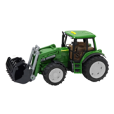 Tractor speelgoed - groen - 37x18x17.5 cm - verstelbare bak