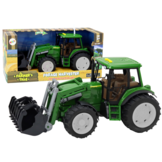 Tractor speelgoed - groen - 37x18x17.5 cm - verstelbare bak