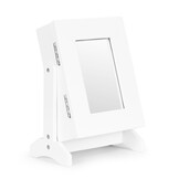 Sieradenkast met spiegel - mat wit - 19.5x13.5x26.6 cm - MDF