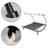 Dubbele ligstoel - grijs - 200 x 190 x 159 cm - met luifel