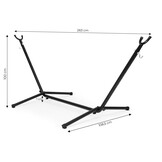 Hangmat standaard - zwart - 100 x 263 x 108,5 cm - max 150 kg