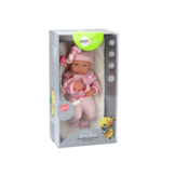 Babypop - roze kleding - beweegbare ledematen - incl. accessoires