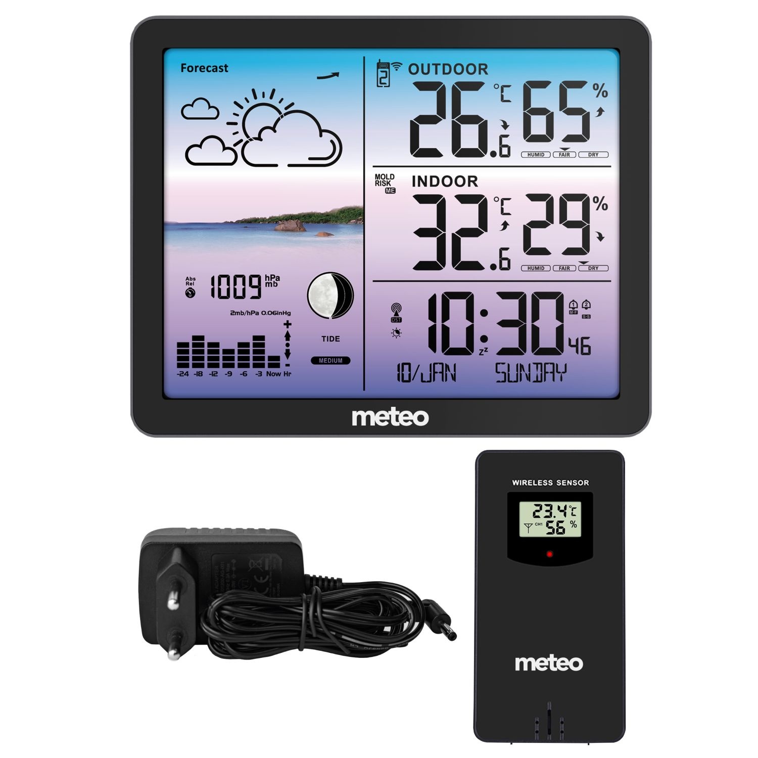 Weerstation - draadloos - barometer - weervoorspeller