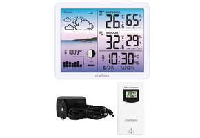 Weerstation - binnen/buiten temperatuur - luchtvochtigheid - ingebouwde barometer