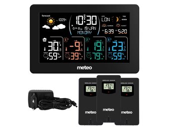 Weerstation - draadloos - 20.5 x 13 x 2.5 cm - met sensoren