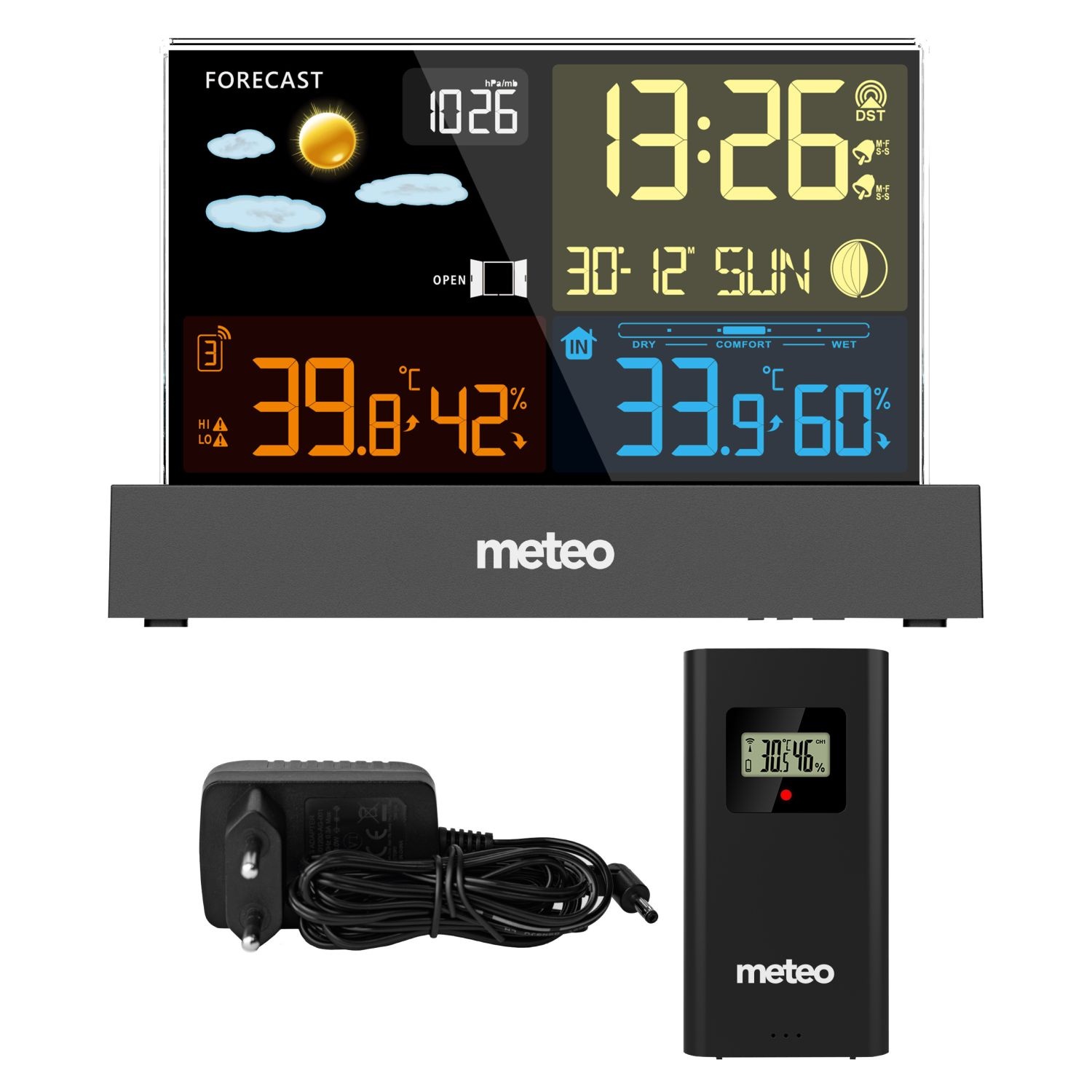 Weerstation - draadloos - binnen/buiten temperatuur - weersvoorspelling