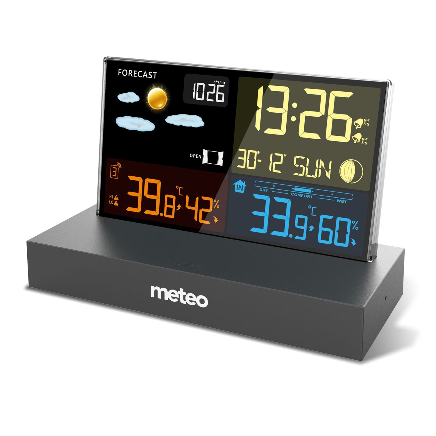 Weerstation - draadloos - binnen/buiten temperatuur - weersvoorspelling