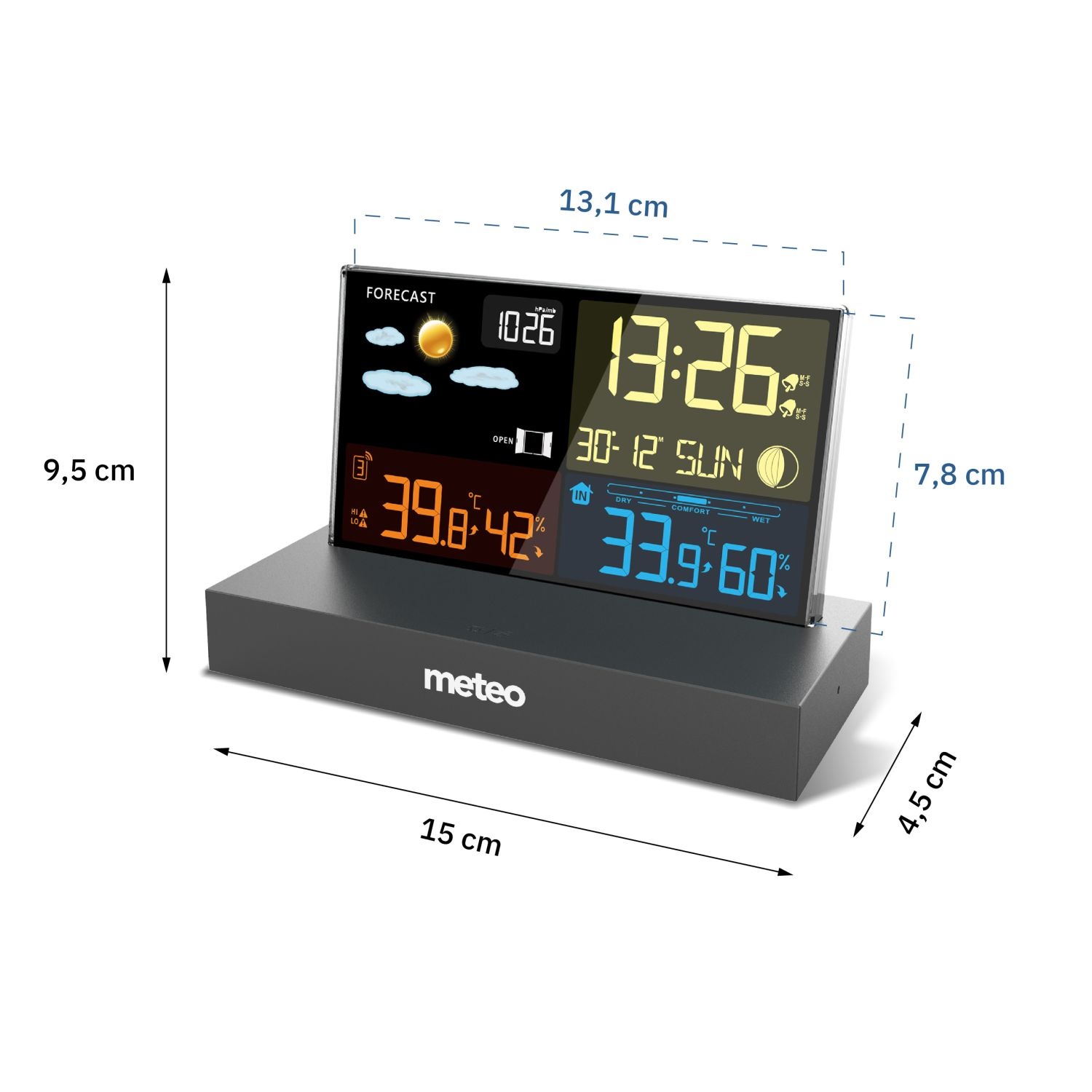 Weerstation - draadloos - binnen/buiten temperatuur - weersvoorspelling