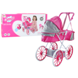 Poppenwagen - roze - 77 x 62 x 34 cm - metalen constructie