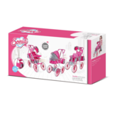 Poppenwagen - roze - 77 x 62 x 34 cm - metalen constructie