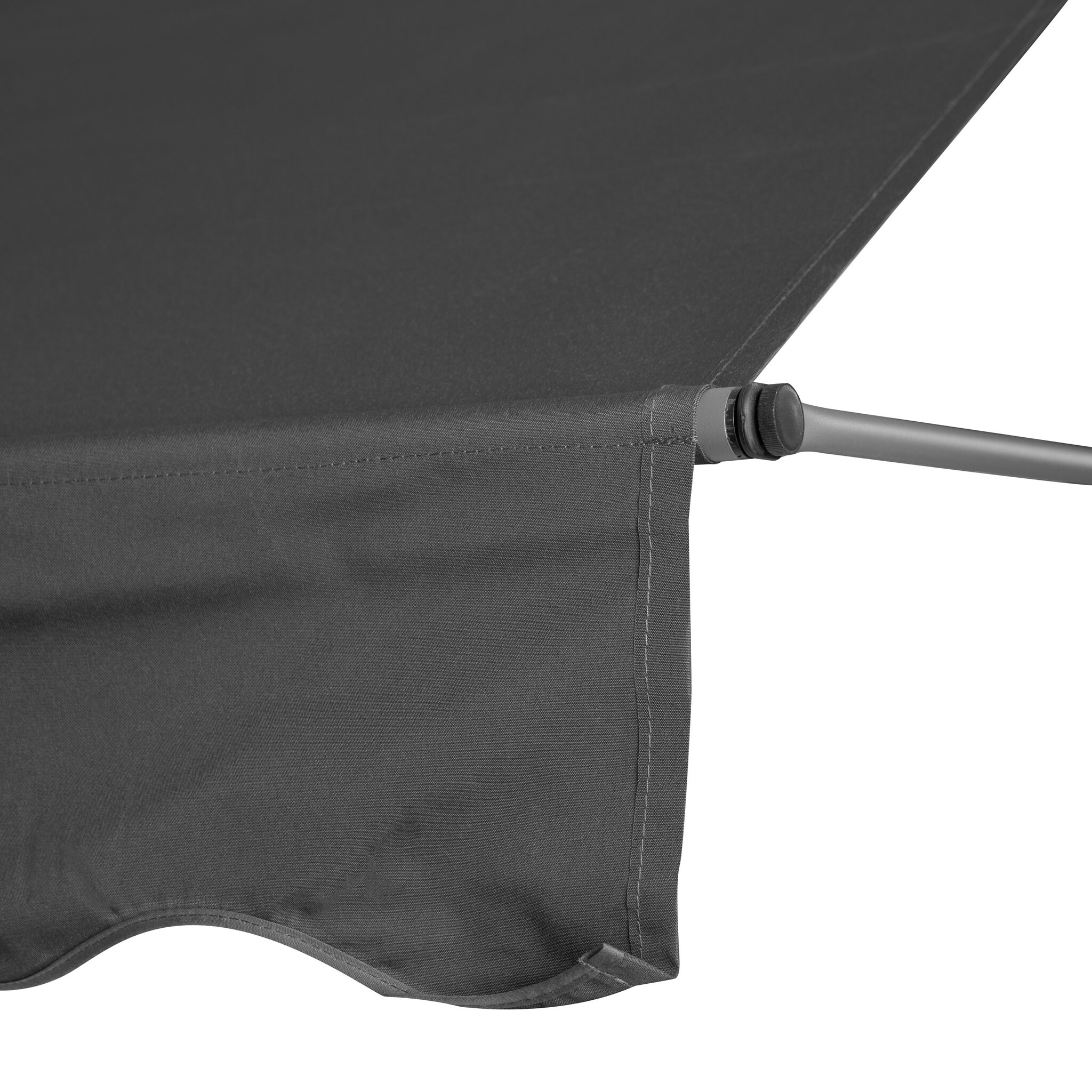 Zonnescherm balkon - grijs - 200 cm breed - UV-bestendig doek