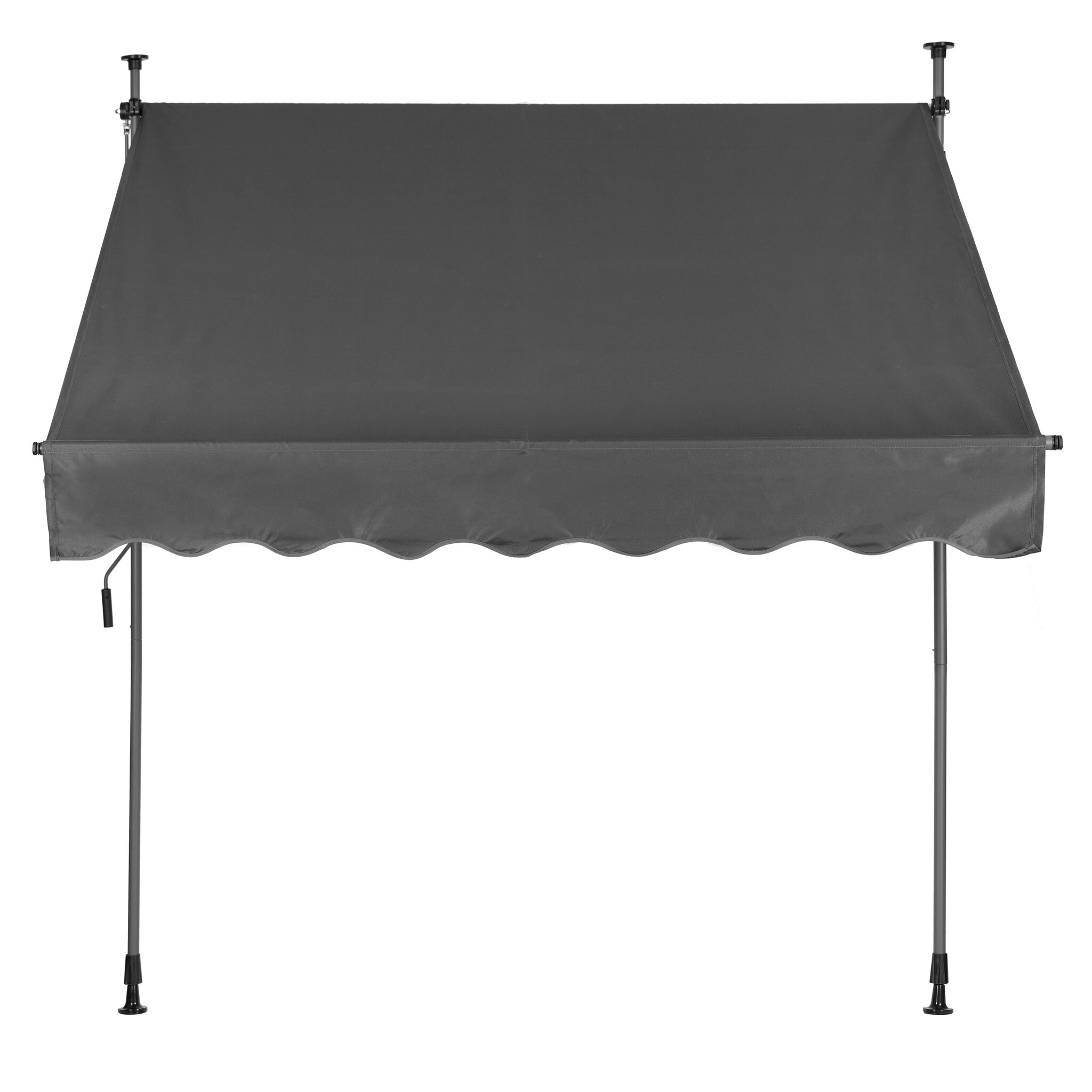 Zonnescherm balkon - grijs - 200 cm breed - UV-bestendig doek