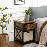 Stalen kast - rustiek bruin - 40x40x57 cm - zelfmontage